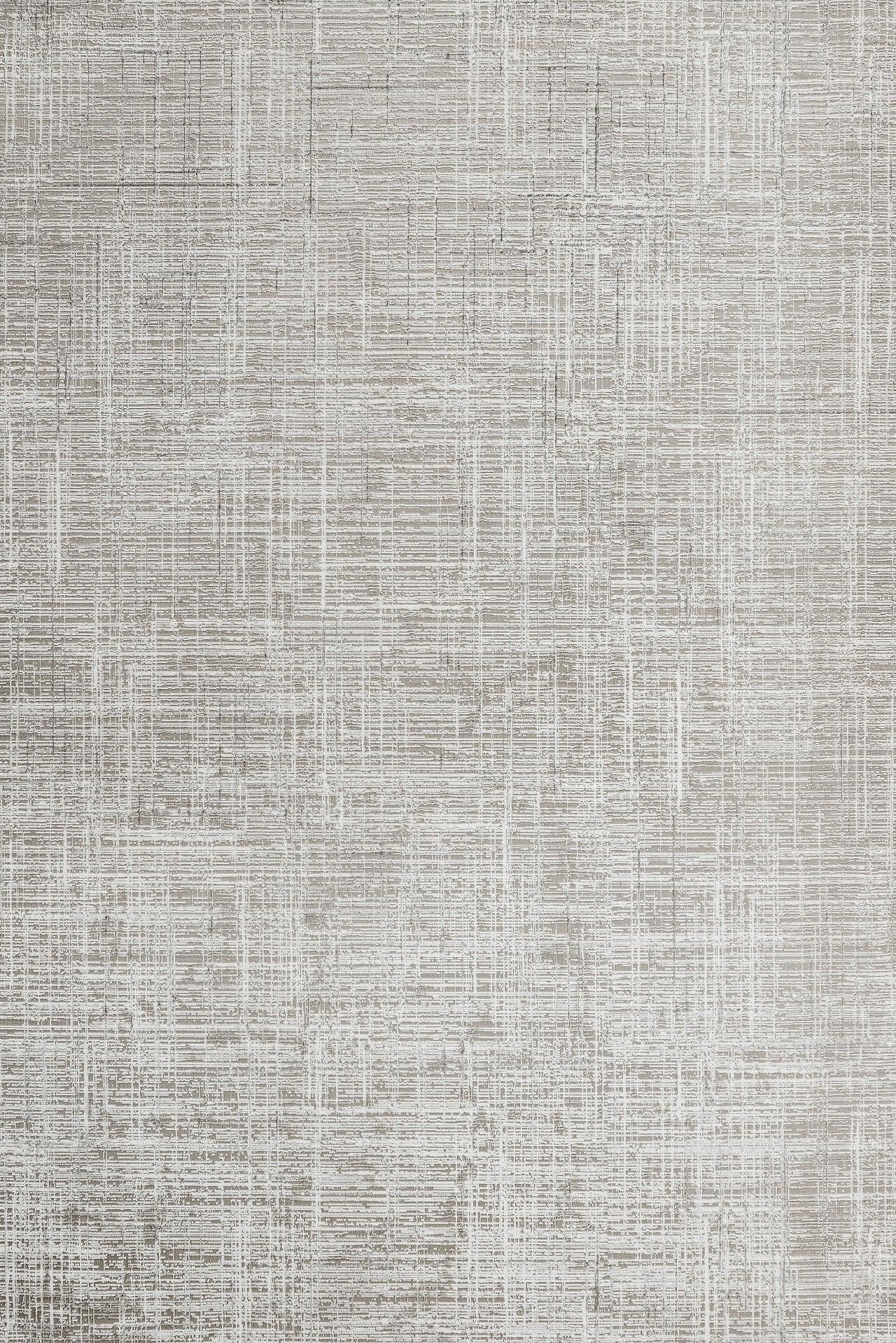 Beyaz Gri Dokulu Minimalist Halı - Yıkanabilir - Kaymaz Taban - Pati Dostu