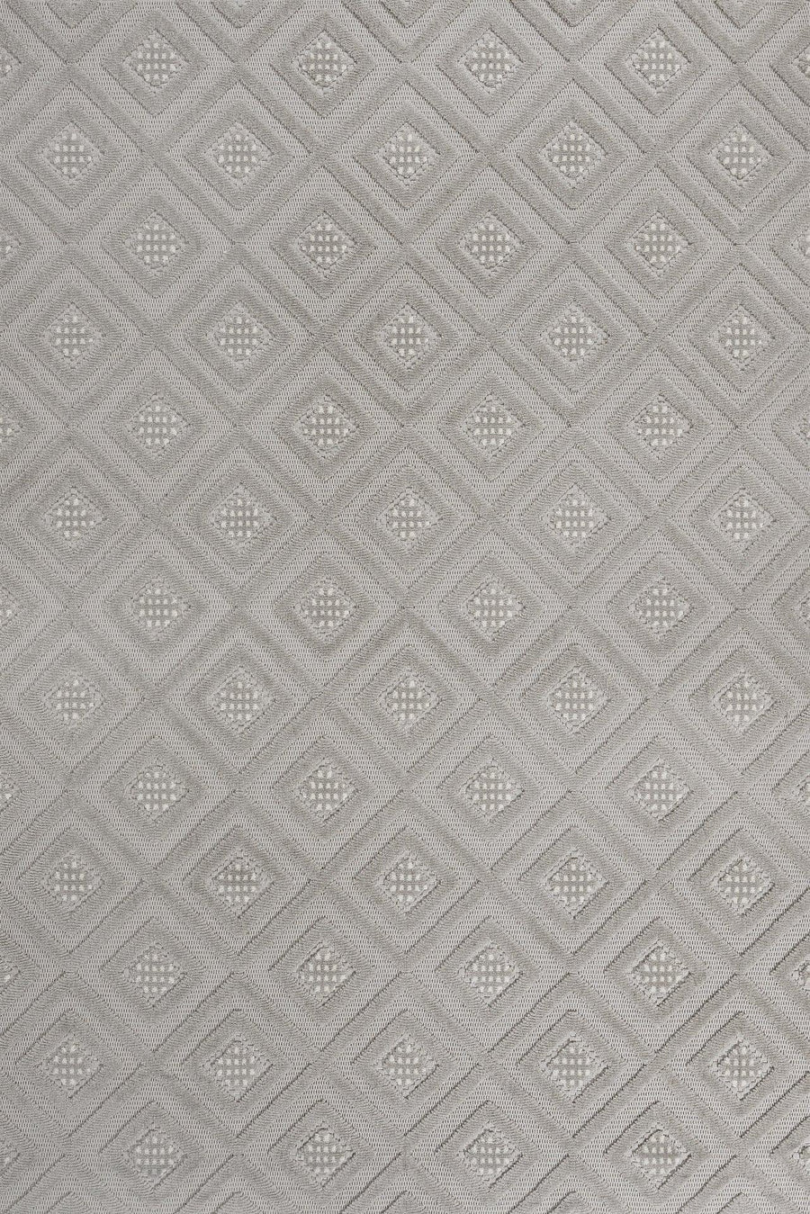 Beyaz Gri Baklava Geometrik Halı - Yıkanabilir - Kaymaz Taban - Pati Dostu
