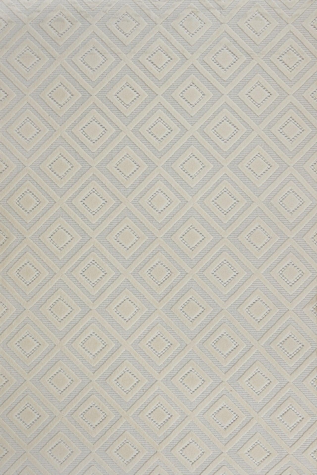 Bej Krem Geometrik Minimalist Halı - Yıkanabilir - Kaymaz Taban - Pati Dostu