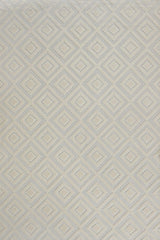 Beige Cream Modern Geometric Living Room Rug - Cotton Digital Print