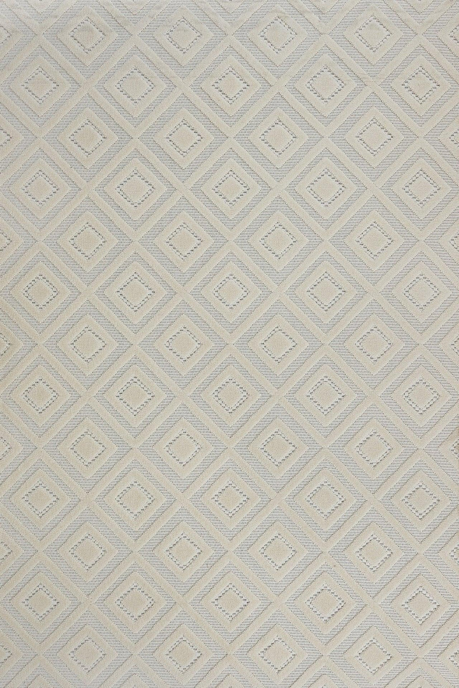 Bej Krem Geometrik Minimalist Halı - Yıkanabilir - Kaymaz Taban - Pati Dostu