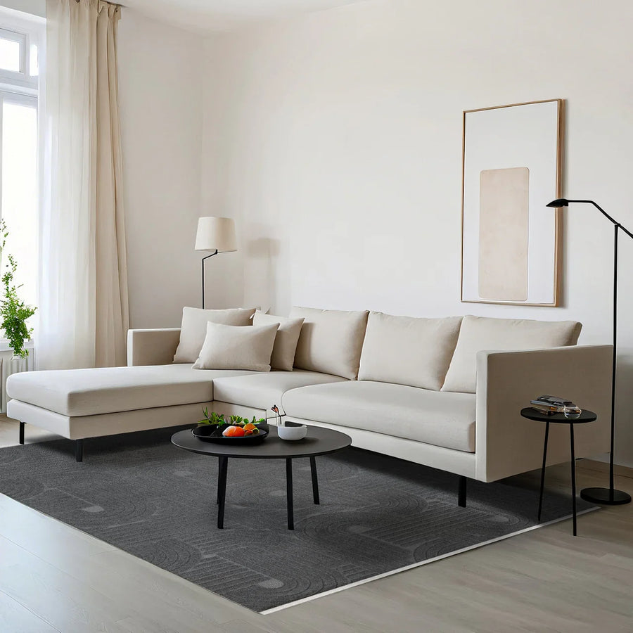 Antrasit Gri Bohem Dokulu Triko Halı - Toz Vermez