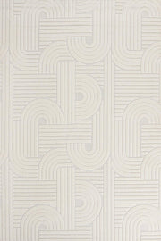 Beyaz Ekru Düz Minimalist Halı - Yıkanabilir - Kaymaz Taban - Pati Dostu