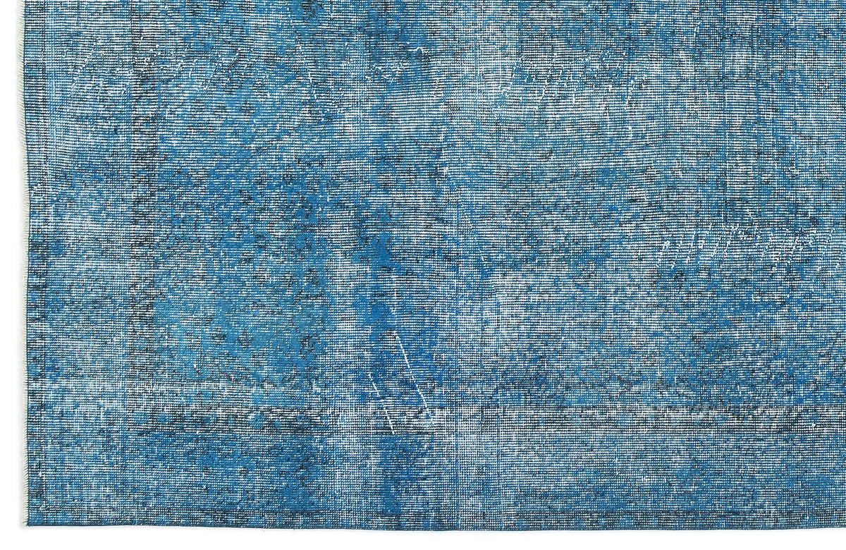 Tirena Turkuaz ve Mavi Soyut Desenli El Dokuma Halı 165x283 cm – detay görünümü