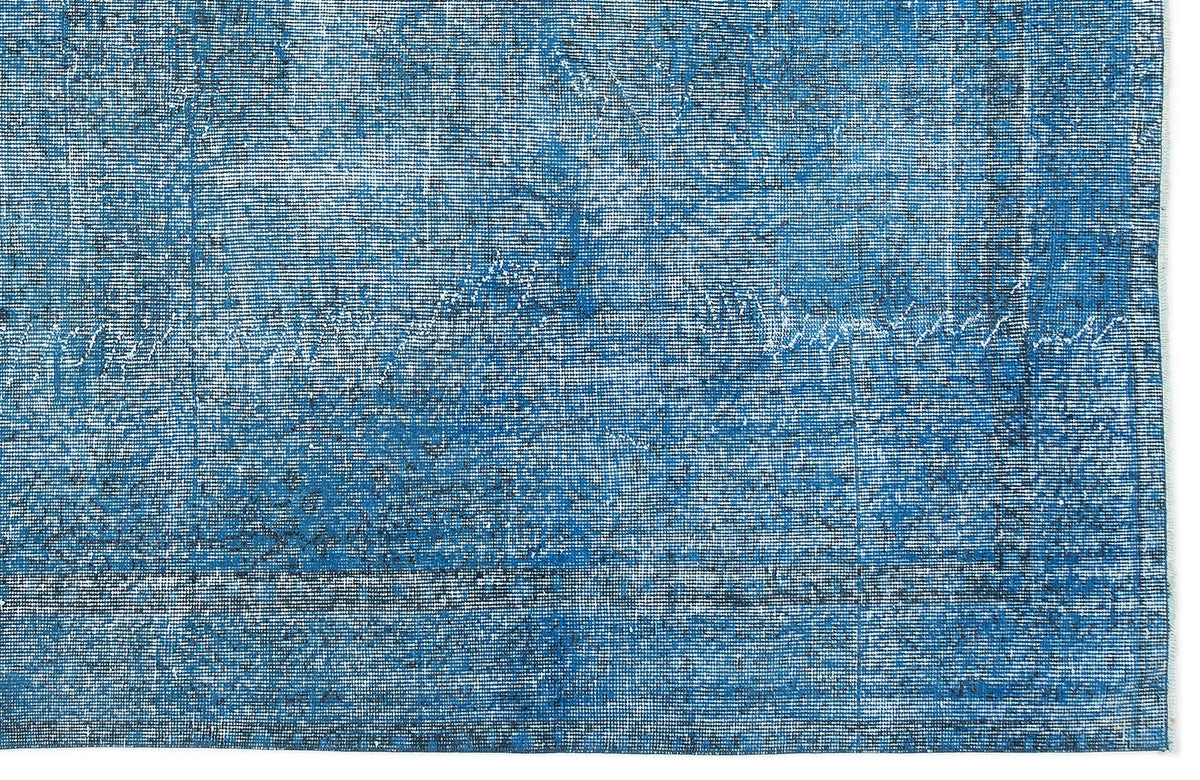 Tirena Turkuaz ve Mavi Soyut Desenli El Dokuma Halı 165x283 cm – detay görünümü