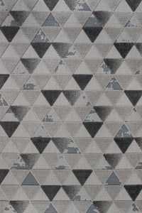 Modern Gri Antrasit Geometrik Desenli Dijital Baskı Halı