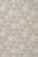 Beige Cream Modern Geometric Living Room Rug Triangle - Cotton