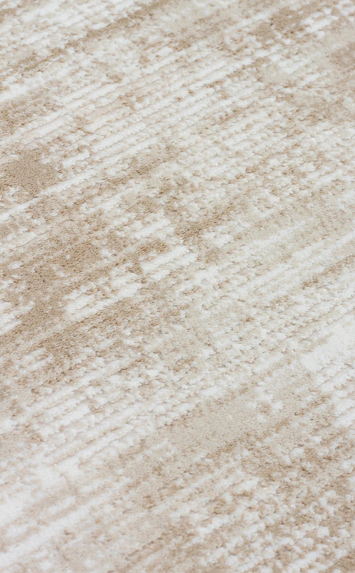 Bej Vizon Eskitme Modern Triko Halı - Pati Dostu - Toz Vermez