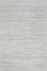 Light Gray Cream Minimalist Striped Living Room Rug - Cotton