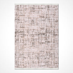 Bej Modern Akrilik Makine Halısı