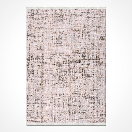 Bej Modern Akrilik Makine Halısı