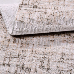 Bej Modern Akrilik Makine Halısı