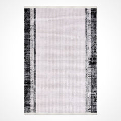 Krem Modern Akrilik Makine Halısı