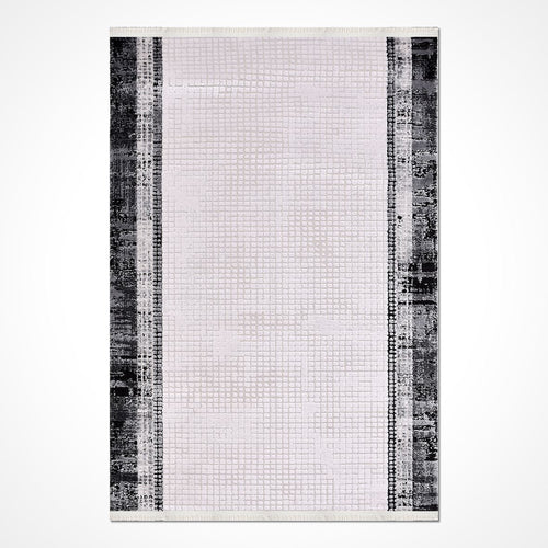 Krem Modern Akrilik Makine Halısı