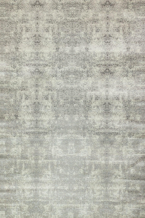 Beyaz Gri Eskitme Modern Halı - Yıkanabilir - Kaymaz Taban - Pati Dostu