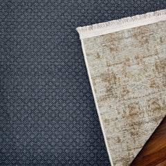 Vizon Soyut Modern Etnik Desenli Halı  | Makinada Yıkanabilir | Hav Toz Vermez | Leke Tutmayan | Kaymaz Taban | Dijital Makine Baskı | Salon Yolluk Mutfak Halısı