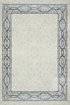 Gri Çerçeveli Modern Etnik Desenli Halı  | Makinada Yıkanabilir | Hav Toz Vermez | Leke Tutmayan | Kaymaz Taban | Dijital Makine Baskı | Salon Yolluk Mutfak Halısı