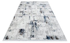 Paige Gri Modern Akrilik Makine Halısı