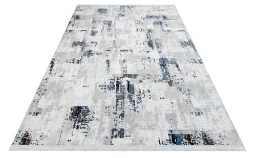 Paige Gri Modern Akrilik Makine Halısı