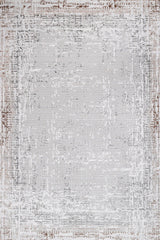 Outlet Digital bedruckter Teppich Grau - Weiß Abstraktes Muster 240x350 cm