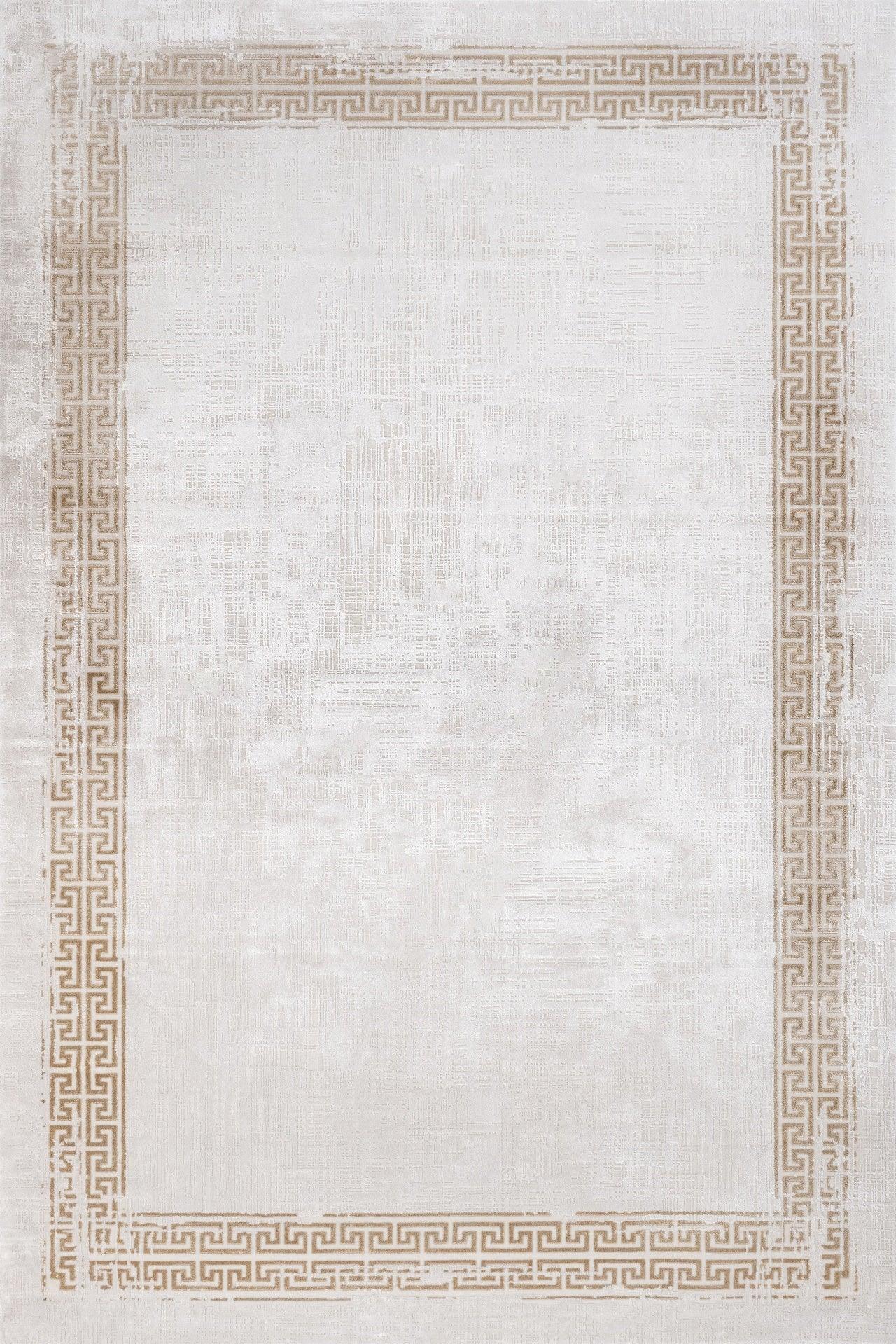 Bej Krem Minimalist Modern Halı - Yıkanabilir - Kaymaz Taban - Pati Dostu