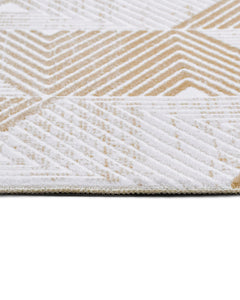 Cali Krem Geometrik Akrilik Makine Halısı
