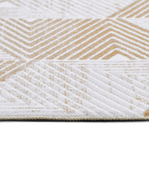 Cali Krem Geometrik Akrilik Makine Halısı