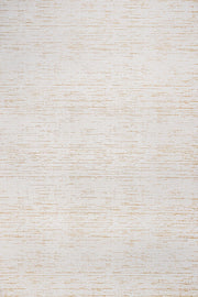 Beyaz Ekru Beyaz Çizgili Minimalist Halı - Yıkanabilir - Kaymaz Taban - Pati Dostu