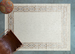 Gri Çerçeveli Modern Etnik Desenli Halı  | Makinada Yıkanabilir | Hav Toz Vermez | Leke Tutmayan | Kaymaz Taban | Dijital Makine Baskı | Salon Yolluk Mutfak Halısı