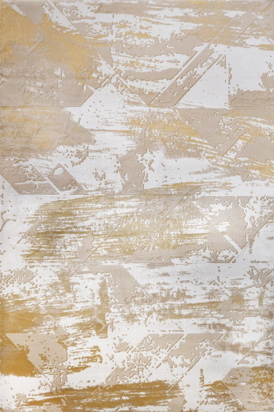 Bej Gold Dokulu Mermer Desenli Halı - Yıkanabilir - Kaymaz Taban - Pati Dostu