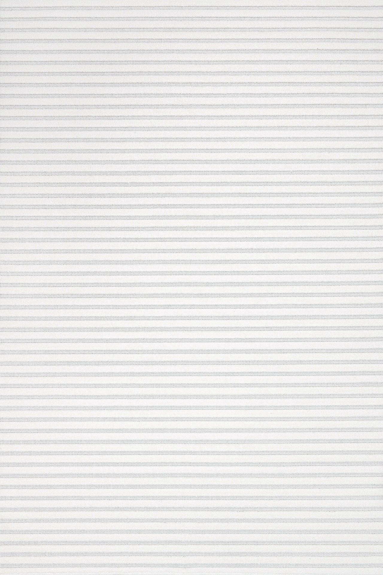 Beyaz Ekru Beyaz Çizgili Minimalist Halı - Yıkanabilir - Kaymaz Taban - Pati Dostu