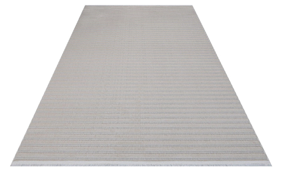 Gri Dokulu Minimalist Desenli Triko Halı - Pati Dostu - Toz Vermez
