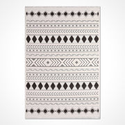 Chloe Gri Geometrik Polyester Makine Halısı