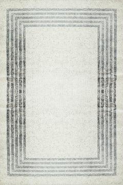 Krem Çerçeveli Modern Etnik Desenli Halı  | Makinada Yıkanabilir | Hav Toz Vermez | Leke Tutmayan | Kaymaz Taban | Dijital Makine Baskı | Salon Yolluk Mutfak Halısı