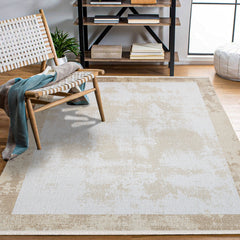 Briar Bej Çerçeveli Akrilik Makine Halısı