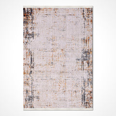 Bej Modern Akrilik Makine Halısı