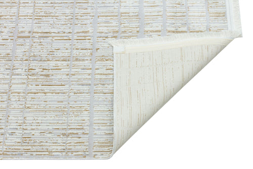 Halınet Pomona Krem Geometrik Polyester Makine Halısı