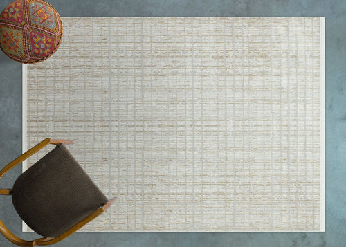 Halınet Pomona Krem Geometrik Polyester Makine Halısı