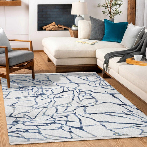 Mallory Beyaz Modern Akrilik Makine Halısı