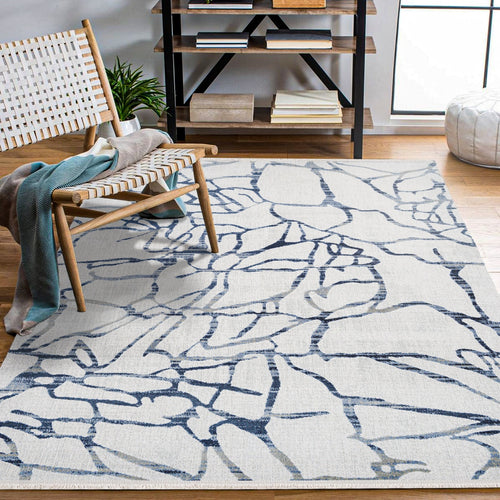 Mallory Beyaz Modern Akrilik Makine Halısı