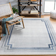 Alia Gri Çerçeveli Akrilik Makine Halısı