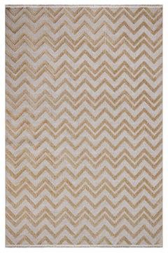 Slate Krem Geometrik Polyester Makine Alan Halısı