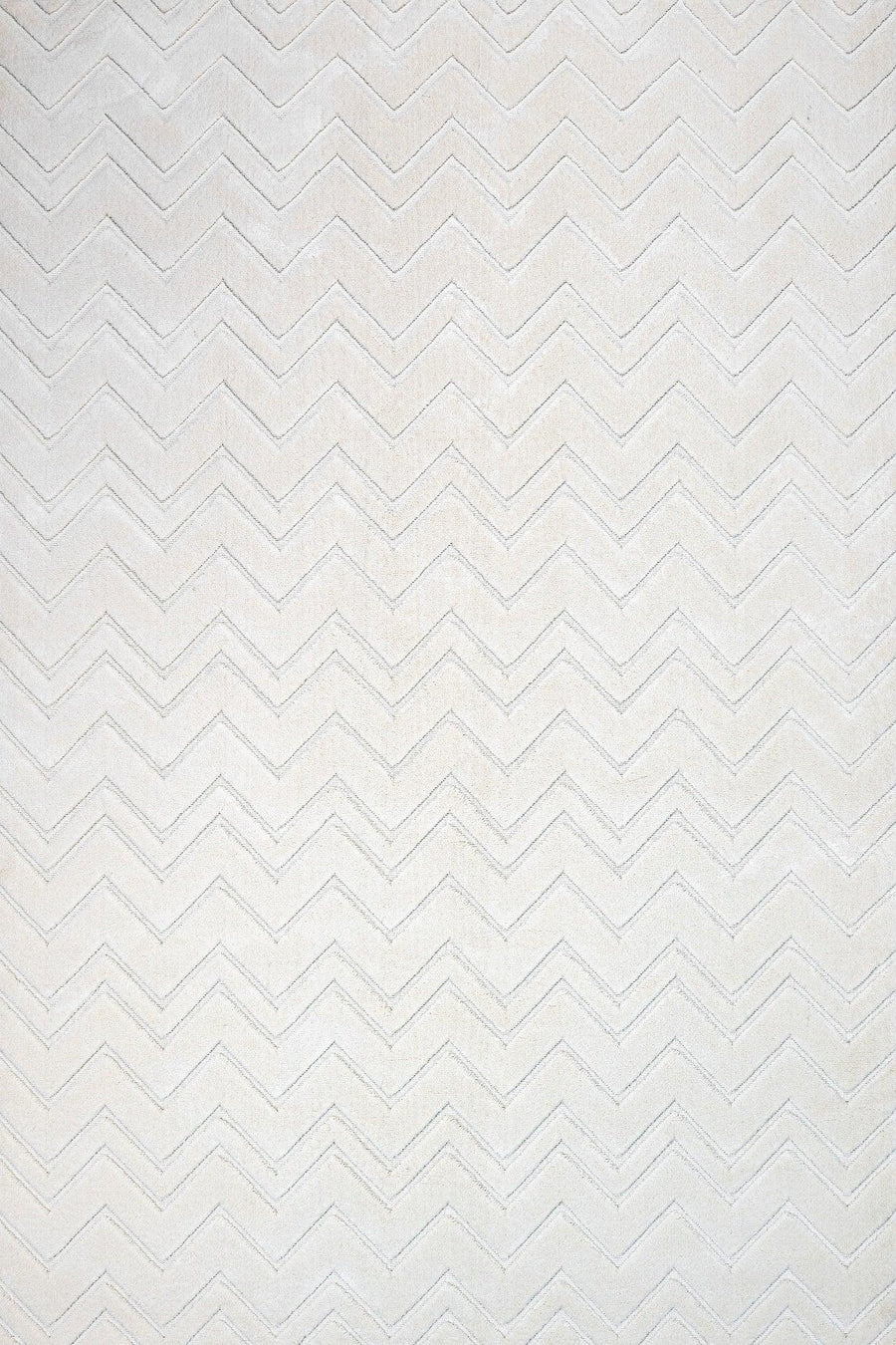 Bej Beyaz Geometrik Kabartmalı Halı - Yıkanabilir - Kaymaz Taban - Pati Dostu