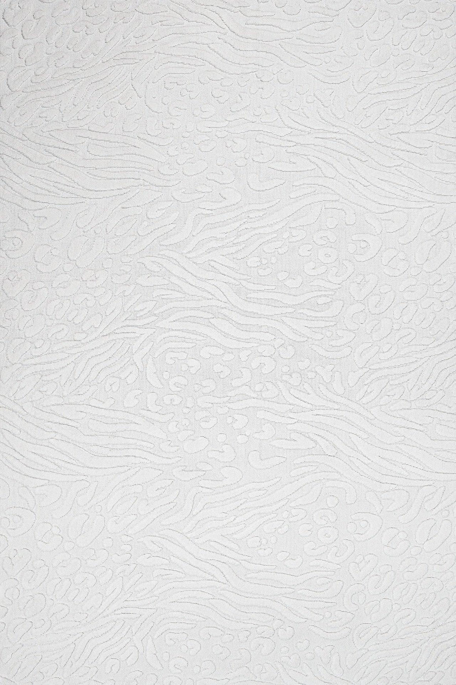 Beyaz Ekru Geometrik Geometrik Desenli Halı - Yıkanabilir - Kaymaz Taban - Pati Dostu