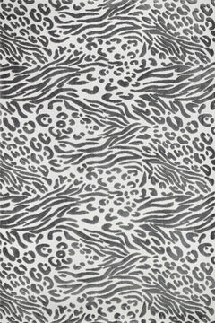 Sterling Gri Geometrik Polyester Makine Halısı