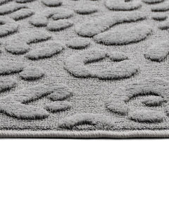 Wicker Gri Geometrik Polyester Makine Alan Halısı