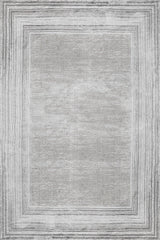 Outlet Digital Bedruckter Teppich Grau - Weiß Modern Geometrisches Muster 300x400 cm