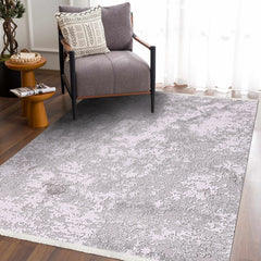Gri Modern Akrilik Makine Halısı