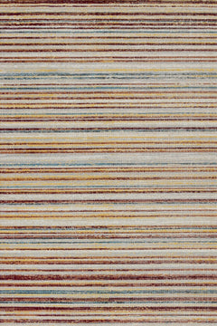 Bej Çizgili Modern Etnik Desenli Halı  | Makinada Yıkanabilir | Hav Toz Vermez | Leke Tutmayan | Kaymaz Taban | Dijital Makine Baskı | Salon Yolluk Mutfak Halısı