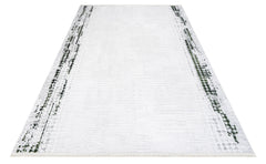 Margot White Framed Viscose Acrylic Machine Made Rug